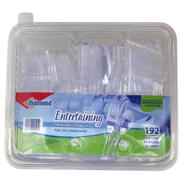 Diamond Diamond 41426-00501 Diamond Entertaining Combo Plastic Caddy Tray With Lid; 192 Count - 197709