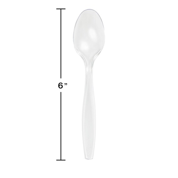 Touch Of Color Clear Plastic Spoons, 6.75", 288PK - 010551