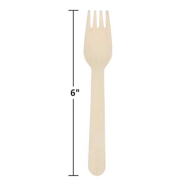 Hoffmaster 6" Wooden Forks PK 1000 - 883330