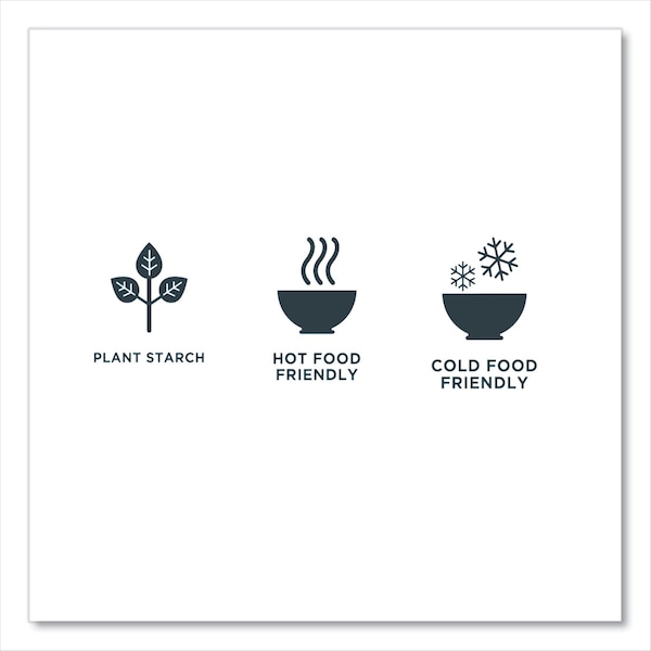 Eco-Products EcoSense Renewable Plant Starch Cutlery, Fork, 7", PK50 - EP-S002
