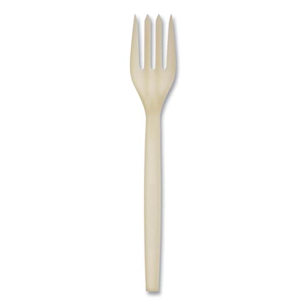 Eco-Products EcoSense Renewable Plant Starch Cutlery, Fork, 7", PK50 - EP-S002