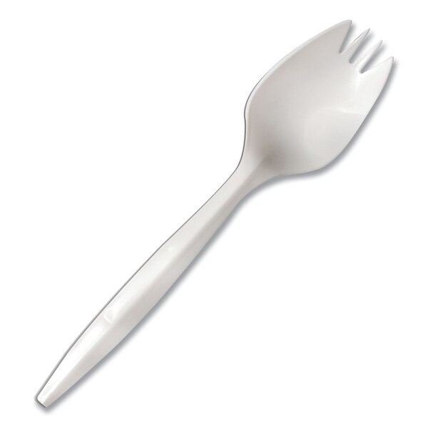 Berkley Square Individually Wrapped Mediumweight Cutlery, Spork, White, PK1000, 1000PK - 1105000