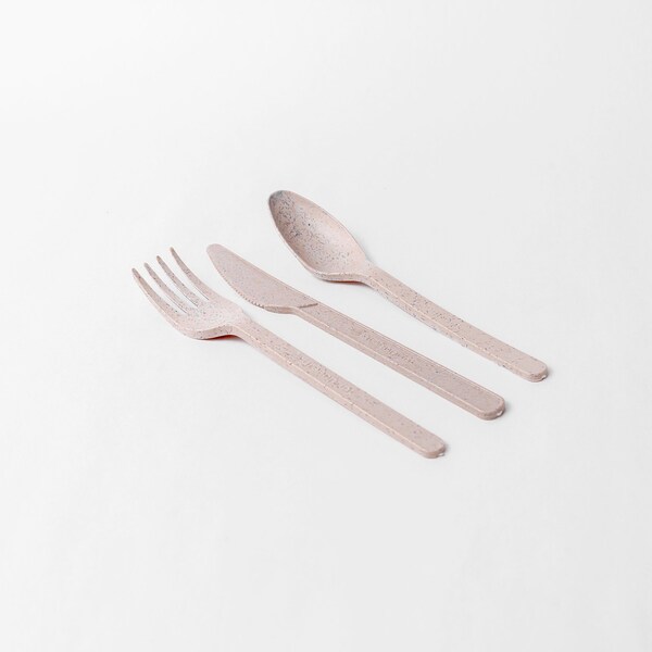 Greenprint Heavy Weight Natural Agave 4 Piece Cutlery Mix Pack, Fork, Knife, Spoon and Napkin, 200 ct - 4CMP200