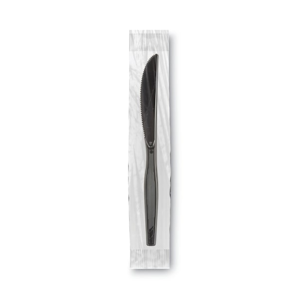 Dixie Grab N Go Wrapped Cutlery, Knives, Black, PK540, 540PK - KM5W540