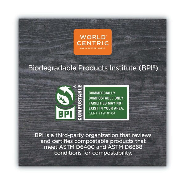 World Centric TPLA Compostable Cutlery, Fork, 6.3", White, PK750, 750PK - FO-PS-I