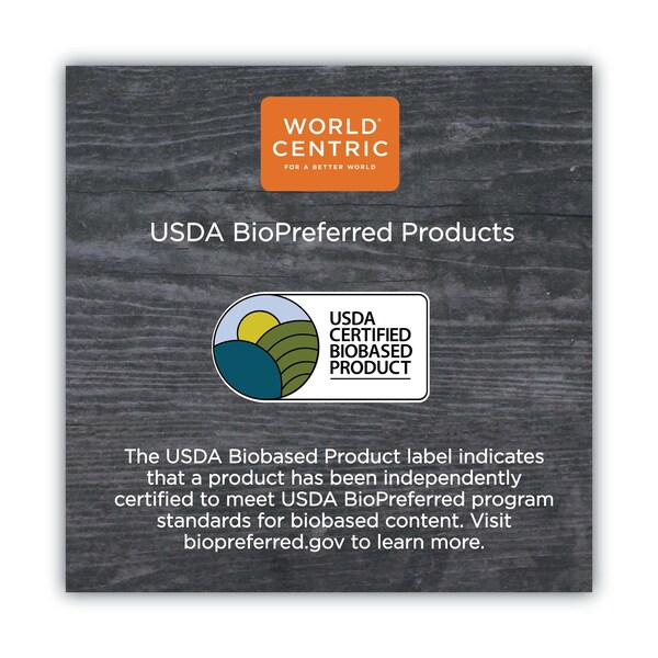 World Centric TPLA Compostable Cutlery, Fork, 6.3", White, PK750, 750PK - FO-PS-I