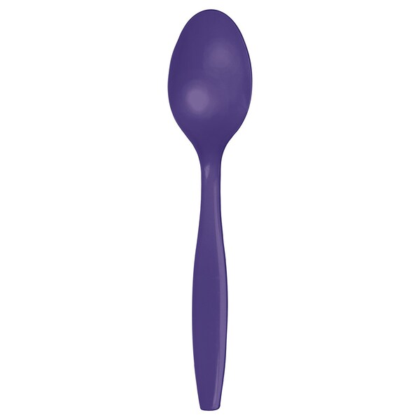 Touch Of Color Purple Plastic Spoons, 6.75", 288PK - 010555