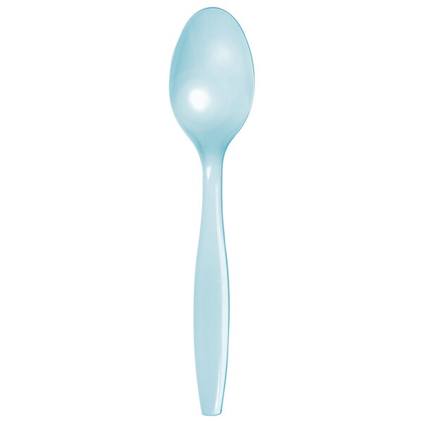 Touch Of Color Pastel Blue Plastic Spoons, 6.75", 600PK - 010607B
