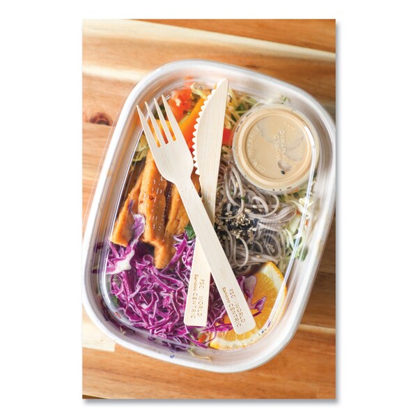 World Centric Bamboo Cutlery, Knife, 6.7 in., Natural, 2000PK - KN-BB-67