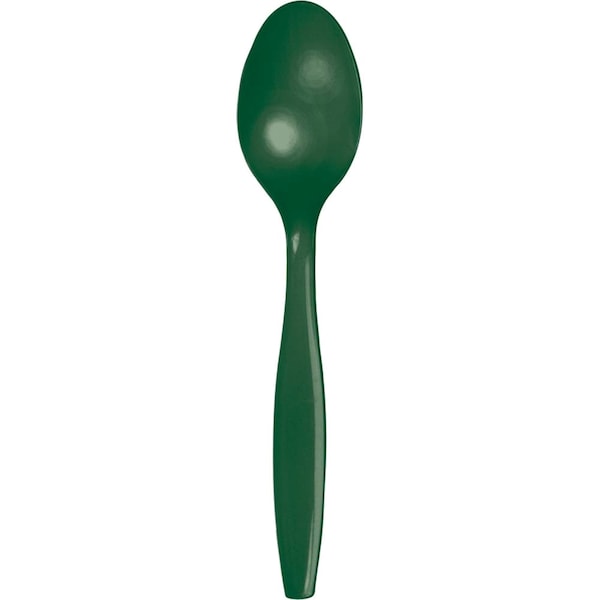 Touch Of Color Hunter Green Plastic Spoons, 6.75", 288PK - 011924