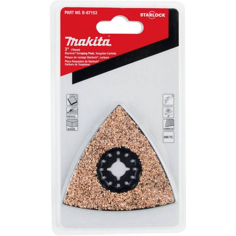 Placa rascadora de carburo de tungsteno Starlock de 3 pulgadas - B-67153 de Makita