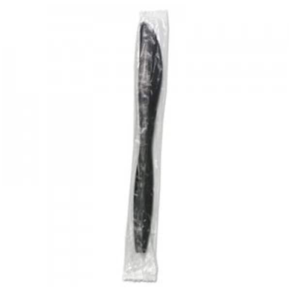 Razoredge BWK Heavyweight Wrapped Polypropylene Cutlery Knife, Black - RA3205469