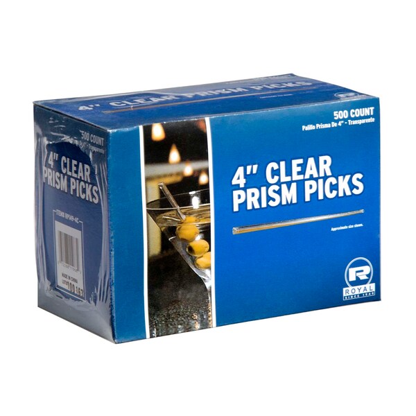 Amercareroyal Royal 4" Clear Prism Pick, PK2500 - RP149-4C