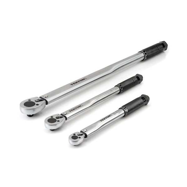 Tekton 1/4, 3/8, 1/2 Inch Drive Micrometer Torque Wrench Set (3-Piece) - TRQ99901