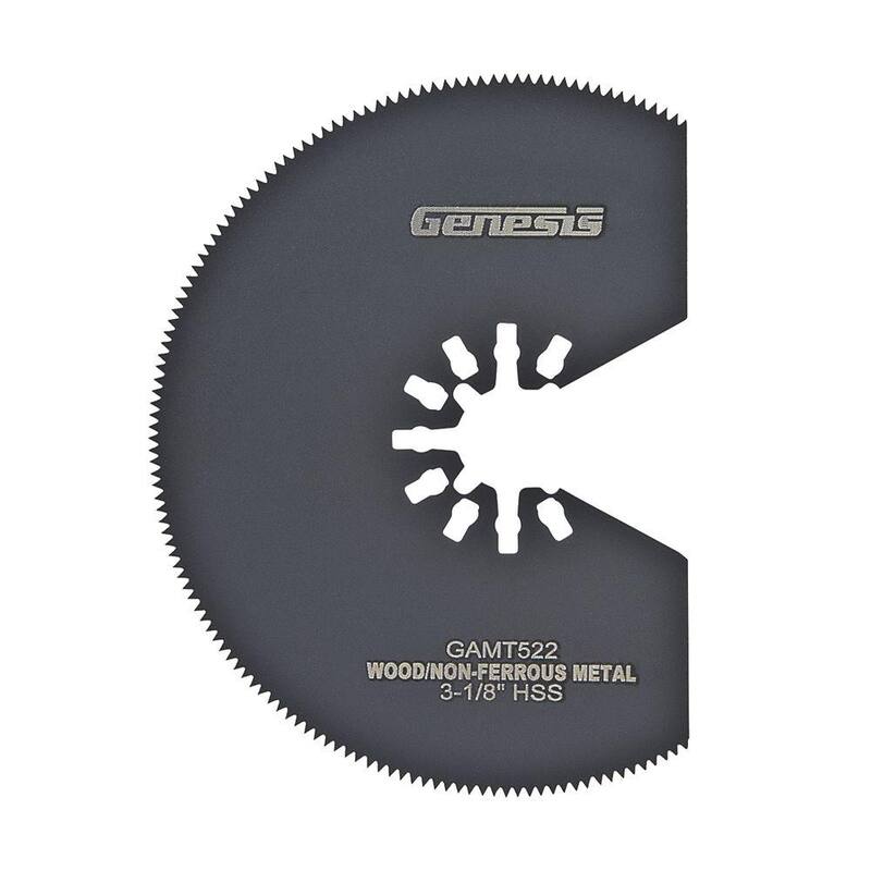 Genesis Universal 3-1/8 pulgadas Hoja de sierra segmentada de liberación rápida para multi-herramienta oscilante Flush Saw Blade - GAMT522