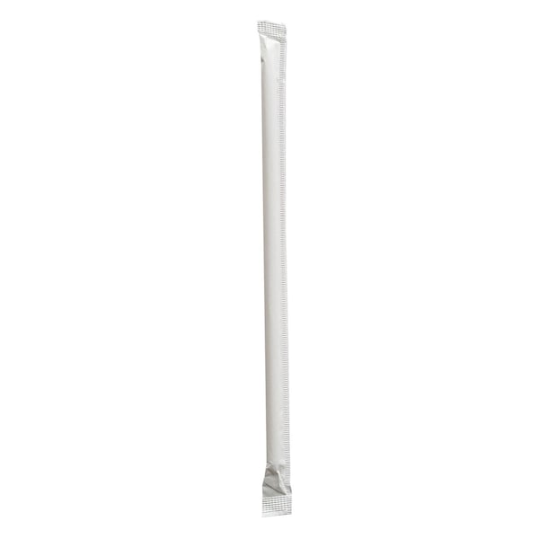 Boardwalk Wrapped Giant Straws, 7.75 in., Polypropylene, Red/White Striped, 7200PK - BWKGSTW775RW