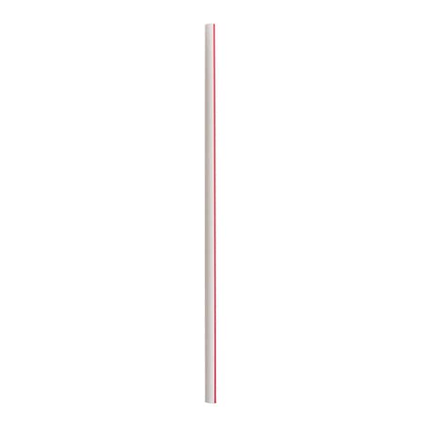 Boardwalk Jumbo Straws, 7.75 in., Polypropylene, Red/White Striped, 12500PK - BWKJSTUW775RW