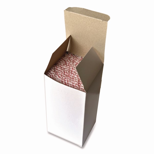 Boardwalk Jumbo Straws, 7.75 in., Polypropylene, Red/White Striped, 12500PK - BWKJSTUW775RW