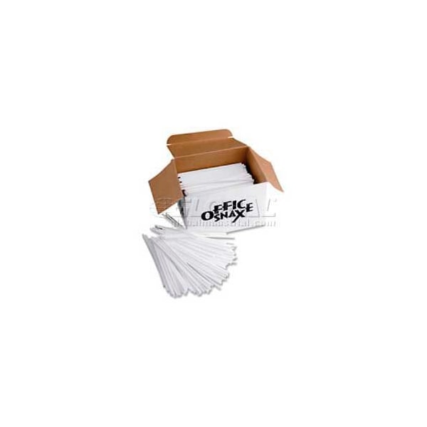 Office Snax Office Snax OFXSTR5 - Stirrers, 5"L, Plastic, 1,000/Box, White - OFXSTR5