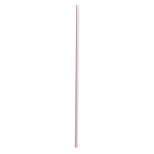 Boardwalk Wrapped Giant Straws, 10.25 in., Polypropylene, Red/White Striped, 1200PK - BWKGST1025RW