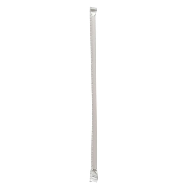Boardwalk Wrapped Giant Straws, 10.25 in., Polypropylene, Red/White Striped, 1200PK - BWKGST1025RW