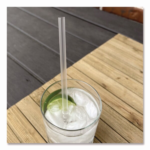 Boardwalk Giant Straws, 7.75 in., Polypropylene, Clear, 1500PK - BWKGSTUW775CLR