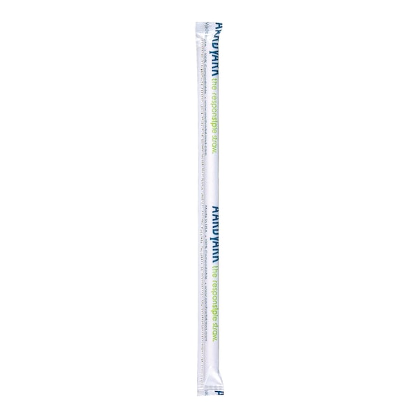 Aardvark 7.75" White Wrapped Giant Paper Straws 2200 PK - 61500039