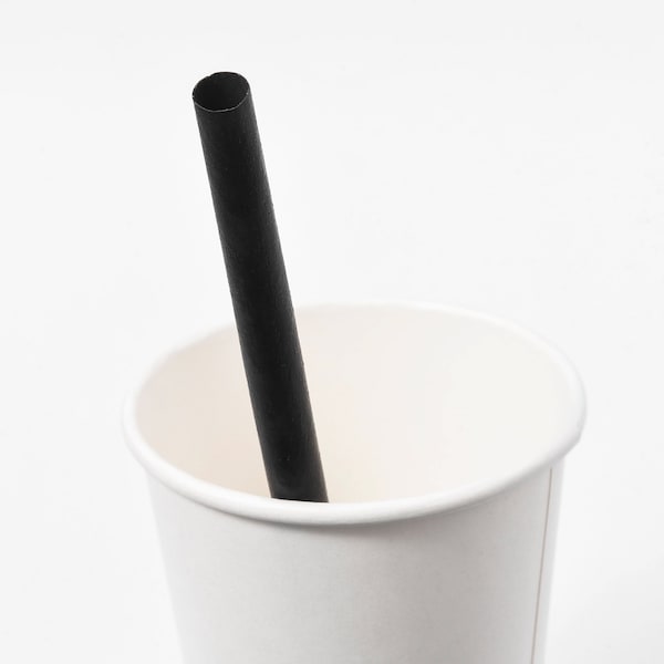 Greenprint Greenprint Agave Based Black Agave Standard 8.25" Boba Straw, Paper Wrapped 700 ct - BTBA21W