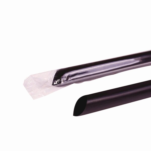 Karat Boba Straws, 9 in., Black, 1600PK - C9060S BLACK