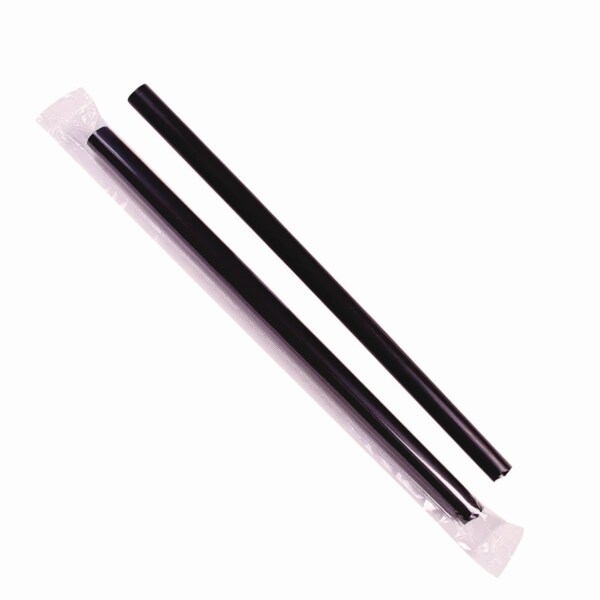 Karat Boba Straws, 9 in., Black, 1600PK - C9060S BLACK
