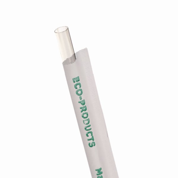Eco-Products Clear Wrapped Straw, 7.75", PLA, PK9600 - EP-ST770
