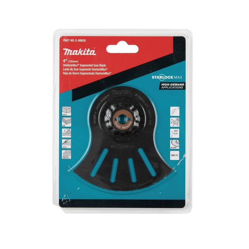 Herramienta múltiple oscilante de 4 pulgadas con punta de metal duro y carburo de tungsteno de 40 pulgadas Makita StarlockMax - E-08626