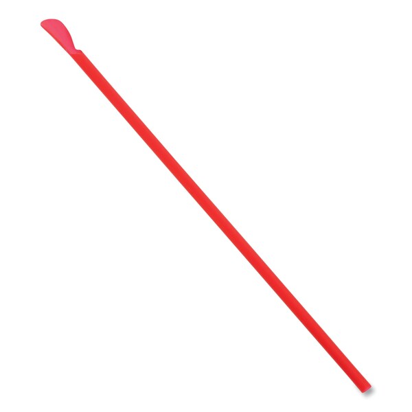 Amercareroyal Jumbo Spoon Straw, 10.25 in., Plastic, Red, 5400PK - RJSS10