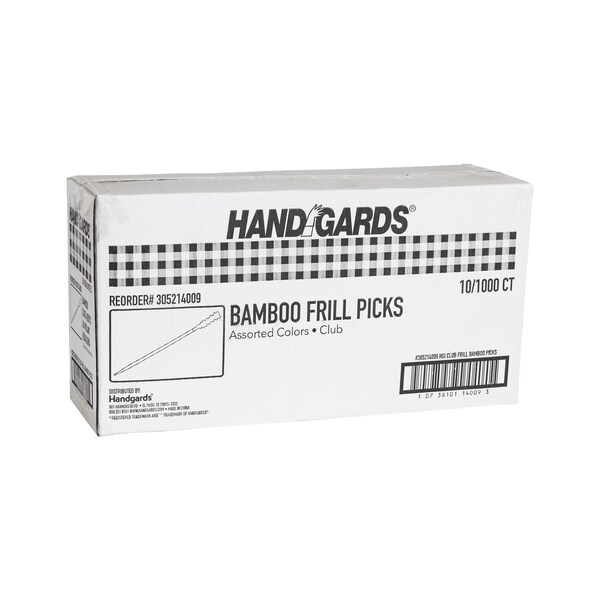 Handgards Handgards 4" Frill Wood Pick, PK1000 - 305214009