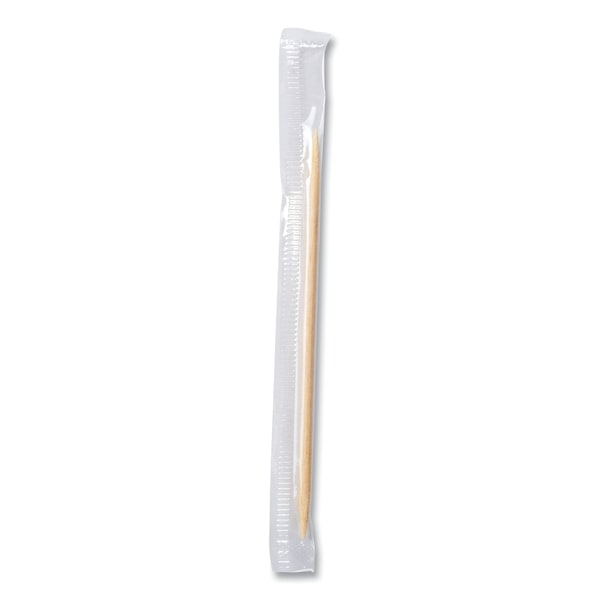 Amercareroyal Cello-Wrapped Round Wood Toothpicks, 2 1/2", Natural, PK15000 - RPP RIW15