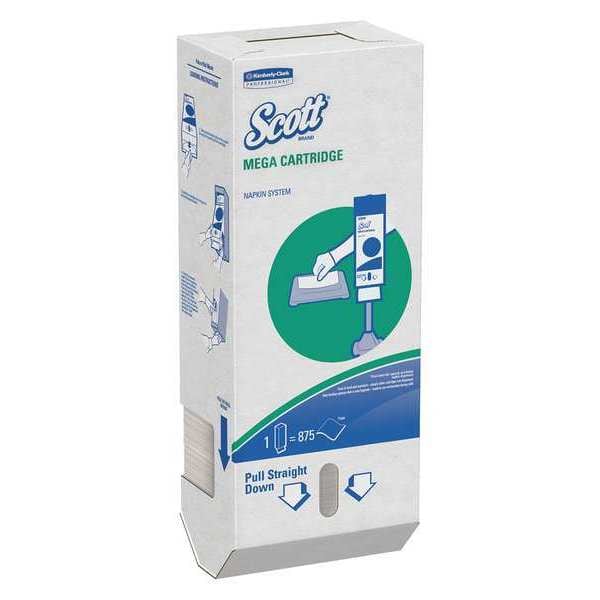 Kimberly-Clark Professional Mega Cartridge Napkin Box Dispos Paper 875 Npk/Pk 6/Cs - 98908