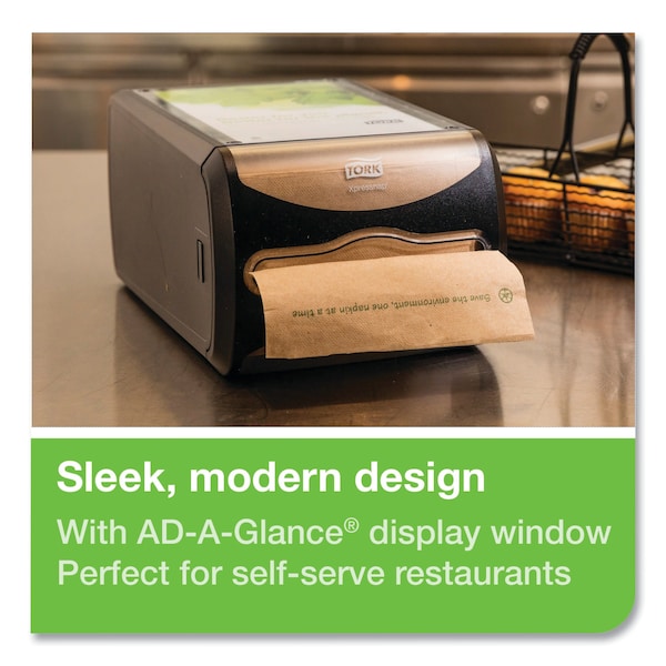 Tork Tork Xpressnap Counter Napkin Dispenser Black N4, Signature Range, 5.7 x 7.5 x 12.1 - 6432000