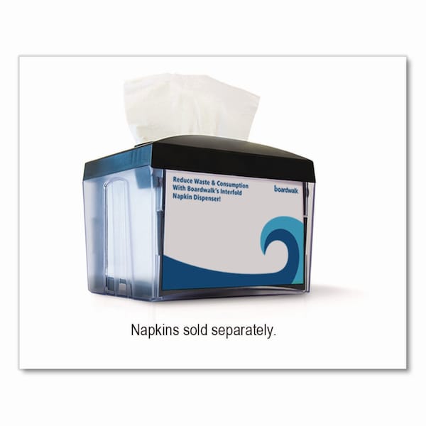 Boardwalk Interfold Napkin Dispenser, 7.9 x 5.6 x 7.9, Black - BWK1503
