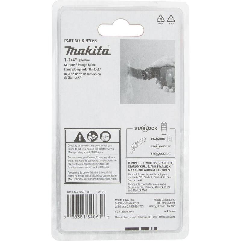 Cuchilla de inmersión Starlock de 1-1/4 pulgadas, 18 TPI - B-67066