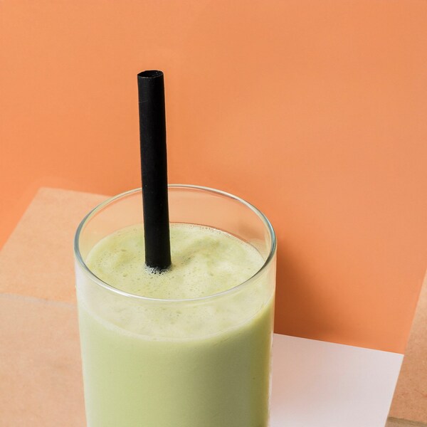 Greenprint Greenprint Agave Based Black Agave Long 10" Boba Straw, Unwrapped 700 ct - BTBA26U