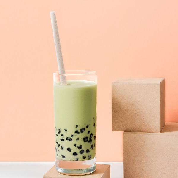 Greenprint Greenprint HoCo Agave Boba 10" Straw, Paper Wrapped, 700 ct - BTPHA21W