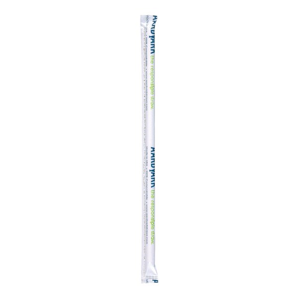 Aardvark 7.75" White Wrapped Jumbo Paper Straws 3200 PK - 61500207