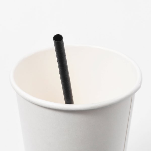 Greenprint Greenprint Agave Based Black Agave 10" Long Straw, Paper Wrapped 2,000 ct - SBA26W