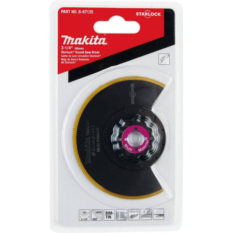 Hoja de sierra redonda Starlock de 3-1/4 pulgadas (BiM-TiN), 18 TPI - B-67125 de Makita