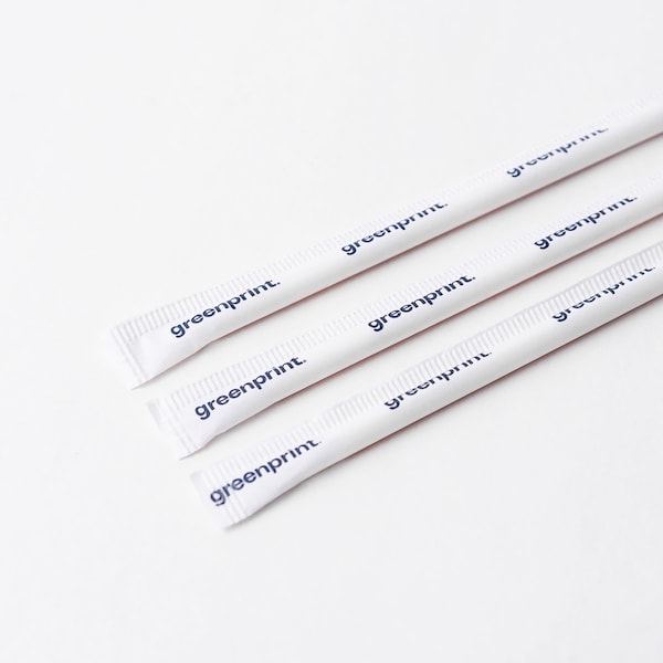 Greenprint Greenprint Agave Based Black Agave Long 10" Boba Straw, Paper Wrapped 700 ct - BTBA26W