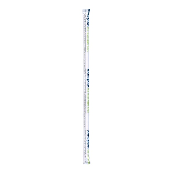 Aardvark 10" White Wrapped Jumbo Paper Straws 3200 PK - 61500213