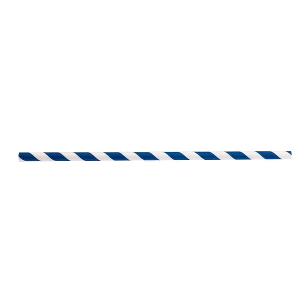 Tablecraft Straws, 7.75", 6mm, Blue Striped, Pap, PK500 - 100121