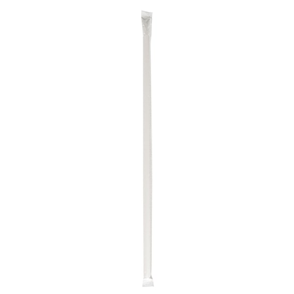 Boardwalk Wrapped Jumbo Straws, 10.25 in., Polypropylene, Red/White Striped, 2000PK - BWKJSTW1025RW