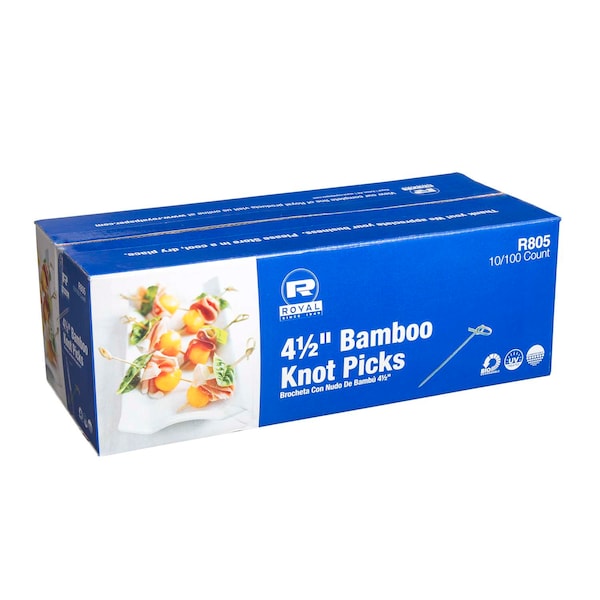 Amercareroyal Royal 4.5" Bamboo Knot Pick, PK1000 - R805