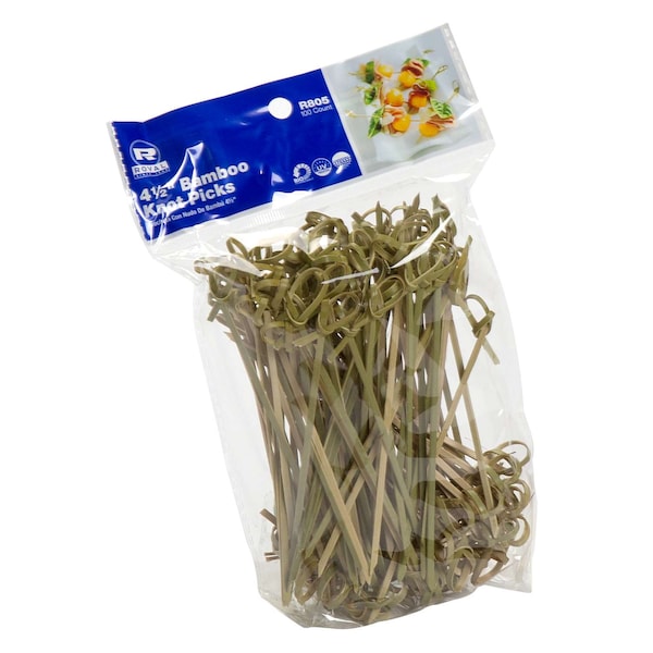Amercareroyal Royal 4.5" Bamboo Knot Pick, PK1000 - R805
